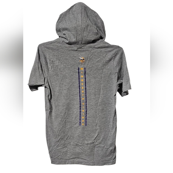 NFL Boys Minnesota Vikings Hoodie T-Shirt w/ Built-In Mask | Size L (14/16) - Picture 2 of 5